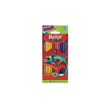 COLORES SURTIDOS DE MADERA REDONDOS BEROL ESCOLAR 12 PIEZAS 2107589