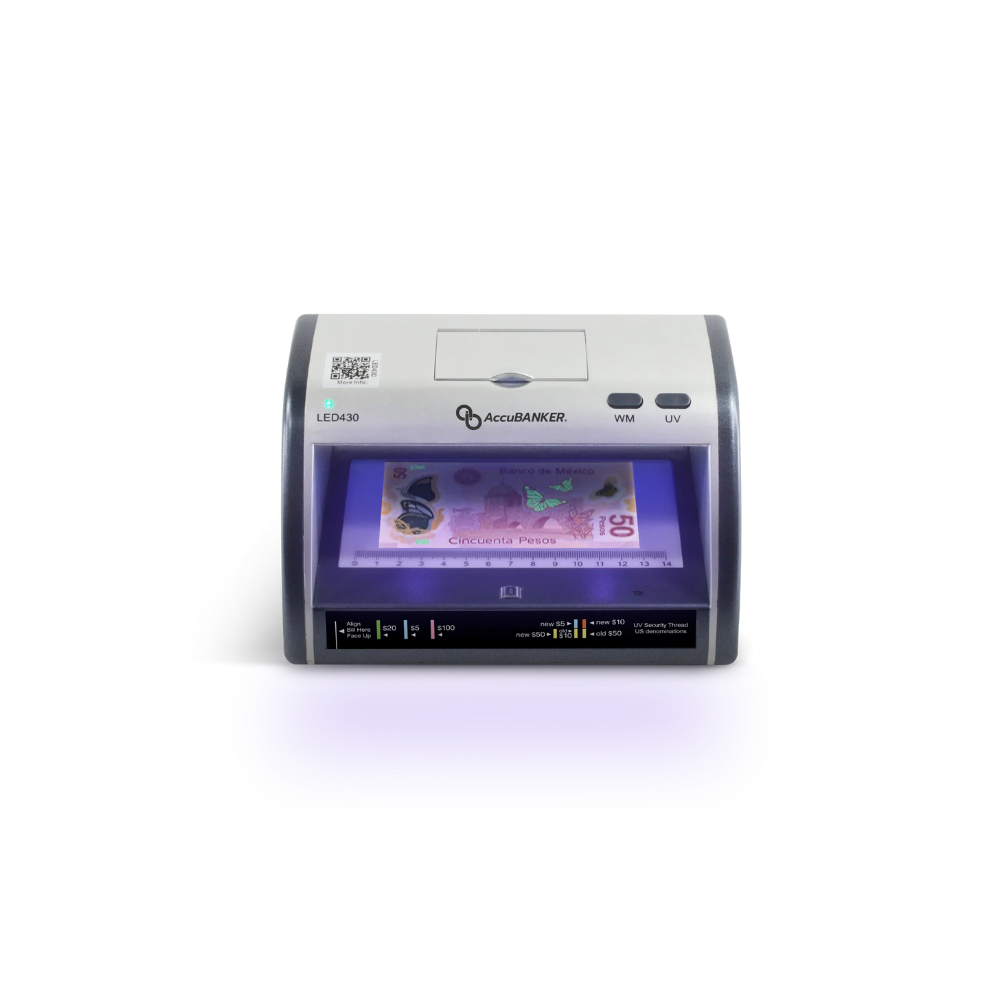 DETECTORA DE BILLETES FALSOS MANUAL LED430