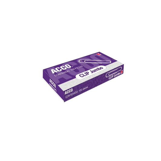 CLIP JUMBO ACCO CAJA CON 100 CLIPS P1700