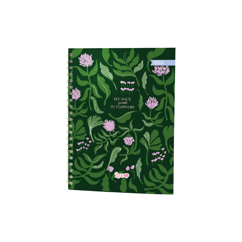 CUADERNO PROFESIONAL RAYA KYMA 200 HOJAS PASTA DURA ESPIRAL DOBLE METÁLICO 1 PIEZA CPD-200-RAY-LOVE