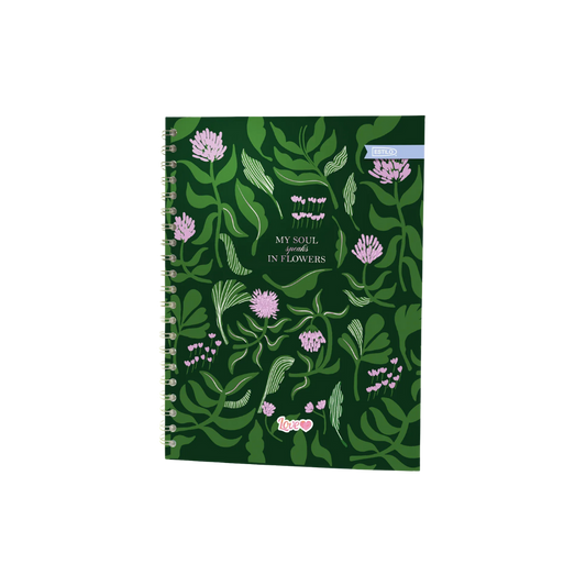 CUADERNO PROFESIONAL RAYA KYMA 200 HOJAS PASTA DURA ESPIRAL DOBLE METÁLICO 1 PIEZA CPD-200-RAY-LOVE