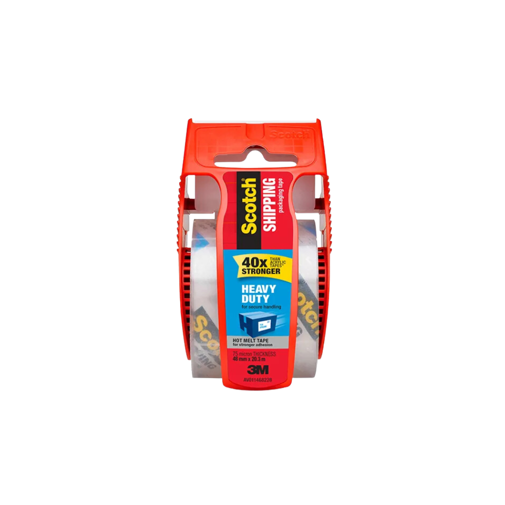CINTA ADHESIVA TRANSPARENTE DE EMPAQUE MARCA SCOTCH MEDIDAS 48MM X 20M CON DESPACHADOR 1 PIEZA 70007014676
