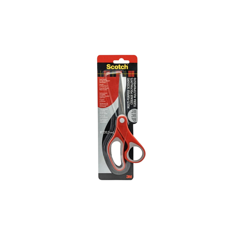 TIJERA DE ACERO INOXIDABLE MULTIUSOS MARCA SCOTCH 8 PULGADAS 1 PIEZA 70007029328