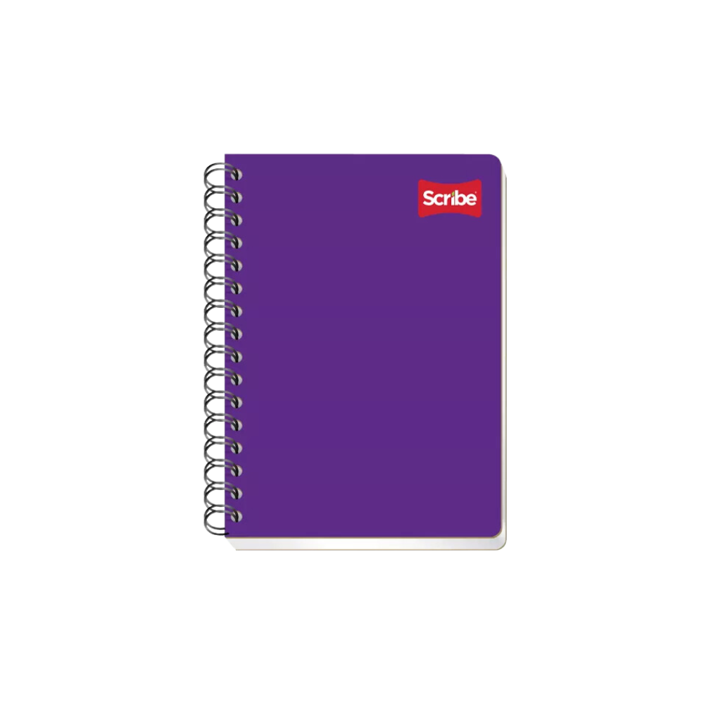 CUADERNO FORMA FRANCESA CUADRO CHICO SCRIBE DE 100 HOJAS PASTA SEMI-RIGIDA DOBLE ESPIRAL 1 PIEZA 1011602