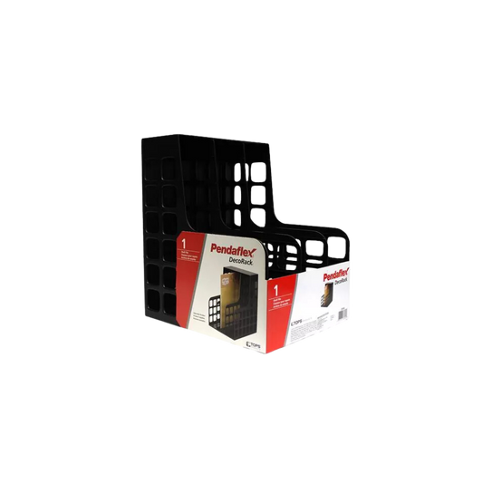 REVISTERO PLÁSTICO COLOR NEGRO CON DIVISIONES TAMAÑO CARTA PANDAFLEX 23004
