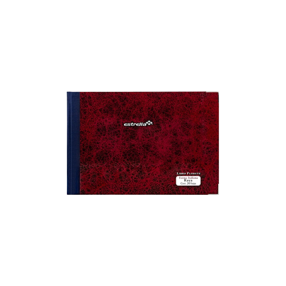 LIBRO FLORETE DE RAYADO MARCA ESTRELLA FORMA ITALIANA CON 240 HOJAS 1 PIEZA 0134
