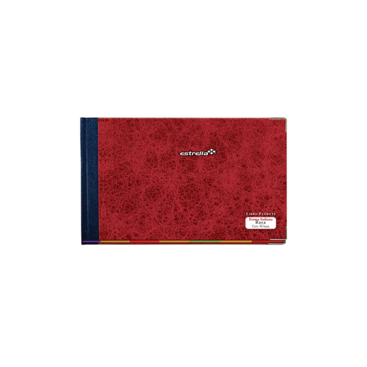 LIBRO FLORETE FORMA ITALIANA RAYADO MARCA ESTRELLA CON 96 HOJAS 1 PIEZA MEDIDAS 24 X 38.1 CM 0123