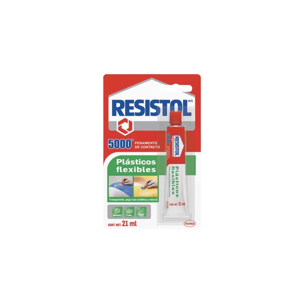 PEGAMENTO LIQUIDO RESISTOL 5000 COLOR TRANSPARENTE 21 ML 2101570