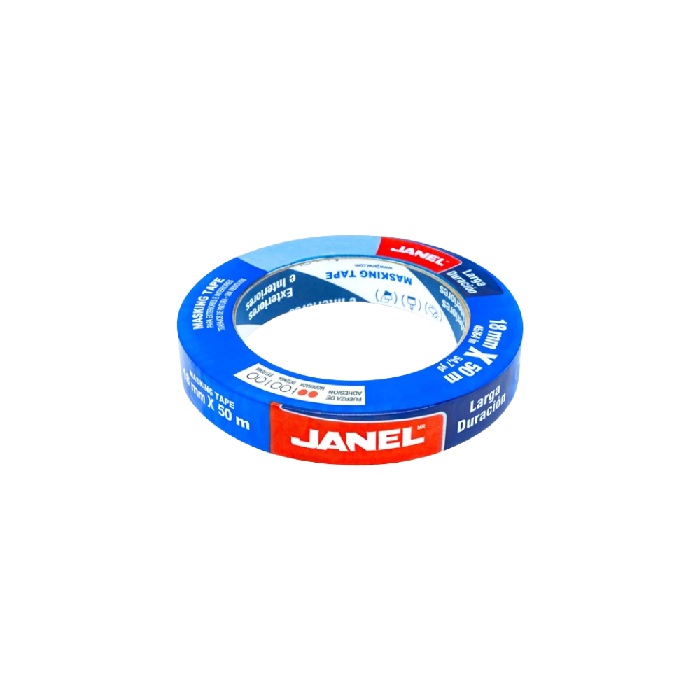 CINTA ADHESIVA MASKING TAPE AZUL JANEL 230 18 MM X 50 M 2301850100
