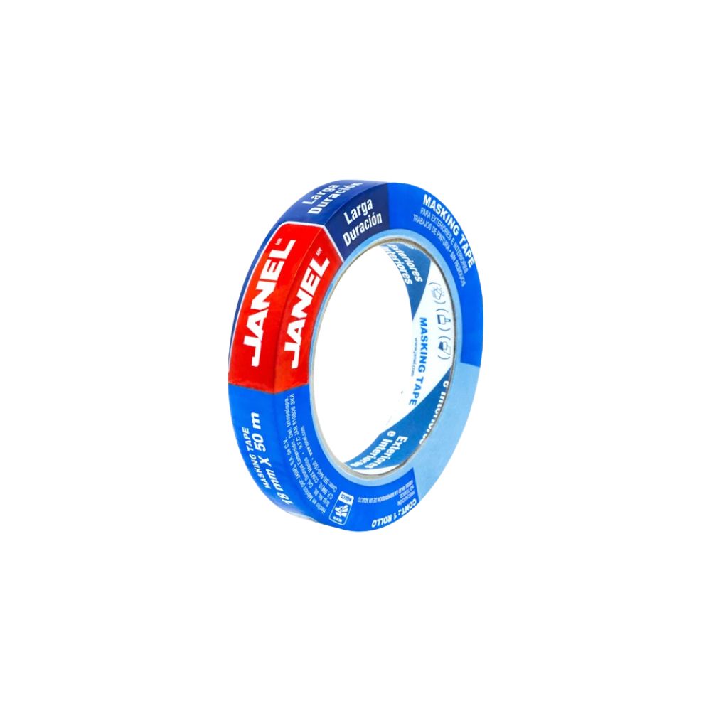 CINTA ADHESIVA MASKING TAPE AZUL JANEL 230 18 MM X 50 M 2301850100