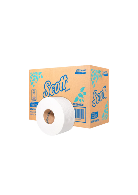 PAPEL HIGIENICO JR SCOTT BLANCO DOBLE 250 M X 9.5 CM 6 PIEZAS 90620A