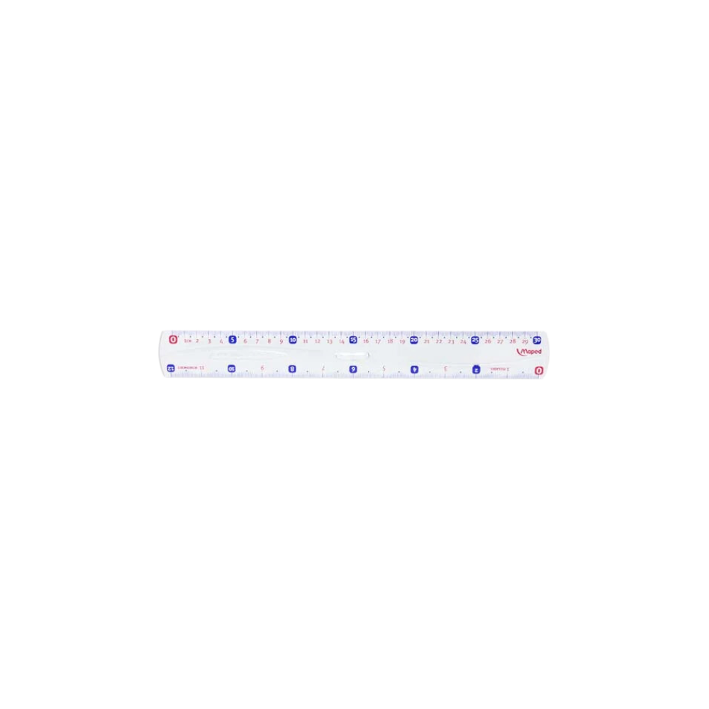 REGLA MAPED DE 30CM TRANSPARENTE DE PLÁSTICO 1 PIEZA 26005