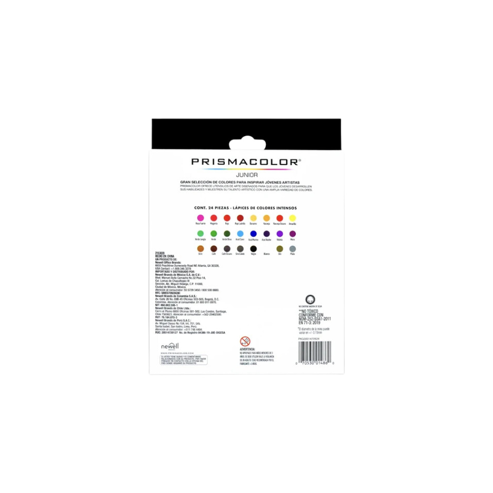 COLORES SURTIDO JUNIOR PRISMACOLOR REDONDO 24 COLORES 2153020