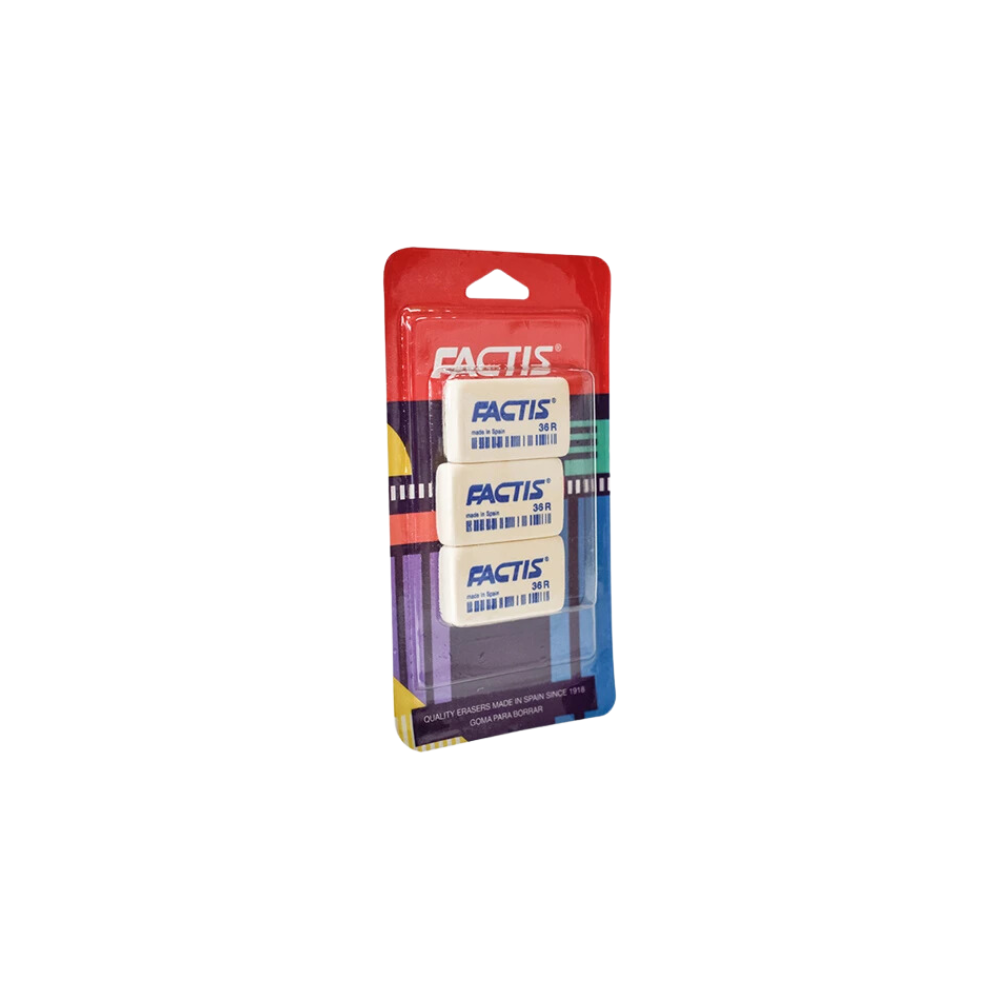 GOMA BLANCA DE MIGAJÓN FACTIS BLISTER CON 3 PIEZAS 5081