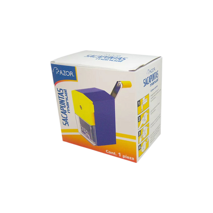 SACAPUNTAS PLÁSTICO MANUAL AZOR 1 PIEZA 308.305A