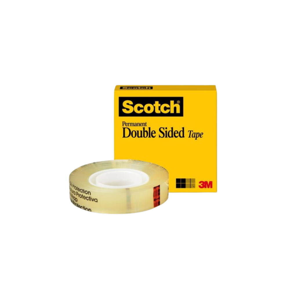 CINTA ADHESIVA DOBLE CAPA DE POLIPROPILENO MARCA SCOTCH TRANSPARENTE MEDIDAS 12MM X 33M 1 PIEZA 70007063640