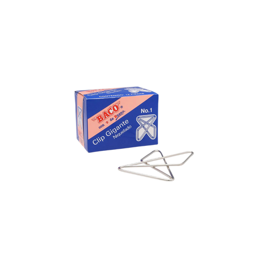 CLIP MARIPOSA NÚMERO 1 BACO CAJA CON 12 CLIPS PTCLB0001