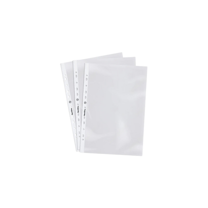 PROTECTOR DE HOJAS BARRILITO TAMAÑO OFICIO TRANSPARENTE CON MÚLTIPLES PERFORACIONES PAQUETE CON 100 PIEZAS PHO100