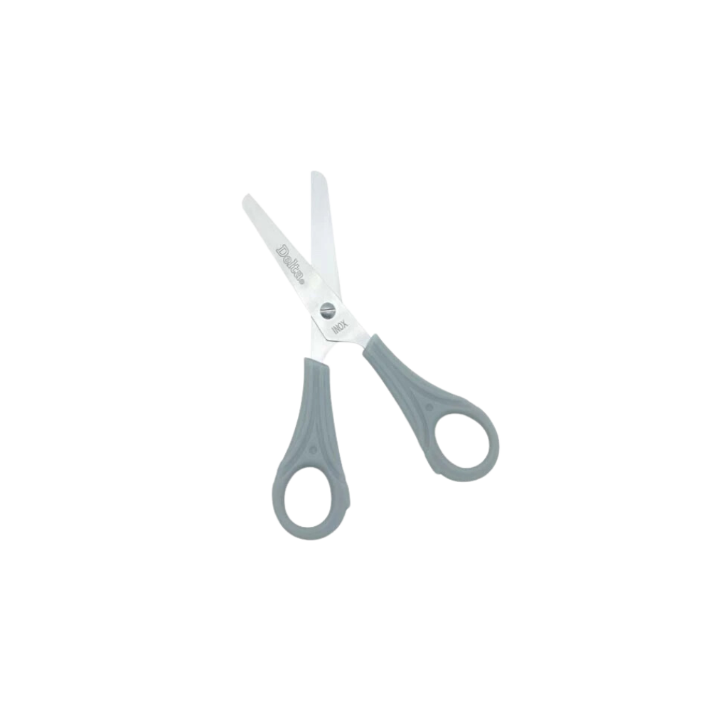 TIJERA ESCOLAR MARCA DELTA MEDIDA PREEESCOLAR PUNTA ROMA CON CUCHILLAS DE METAL Y MANGO DE PLÁSTICO 1 PIEZA D10