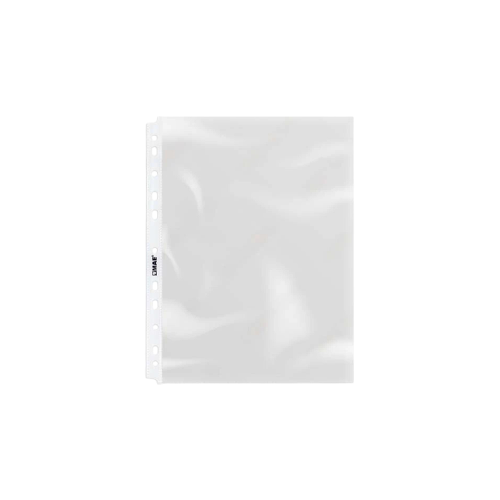 PROTECTOR DE HOJAS MAE TAMAÑO CARTA TRANSPARENTE MULTIPLES PERFORACIONES PAQUETE CON 100 PIEZAS PH-100B