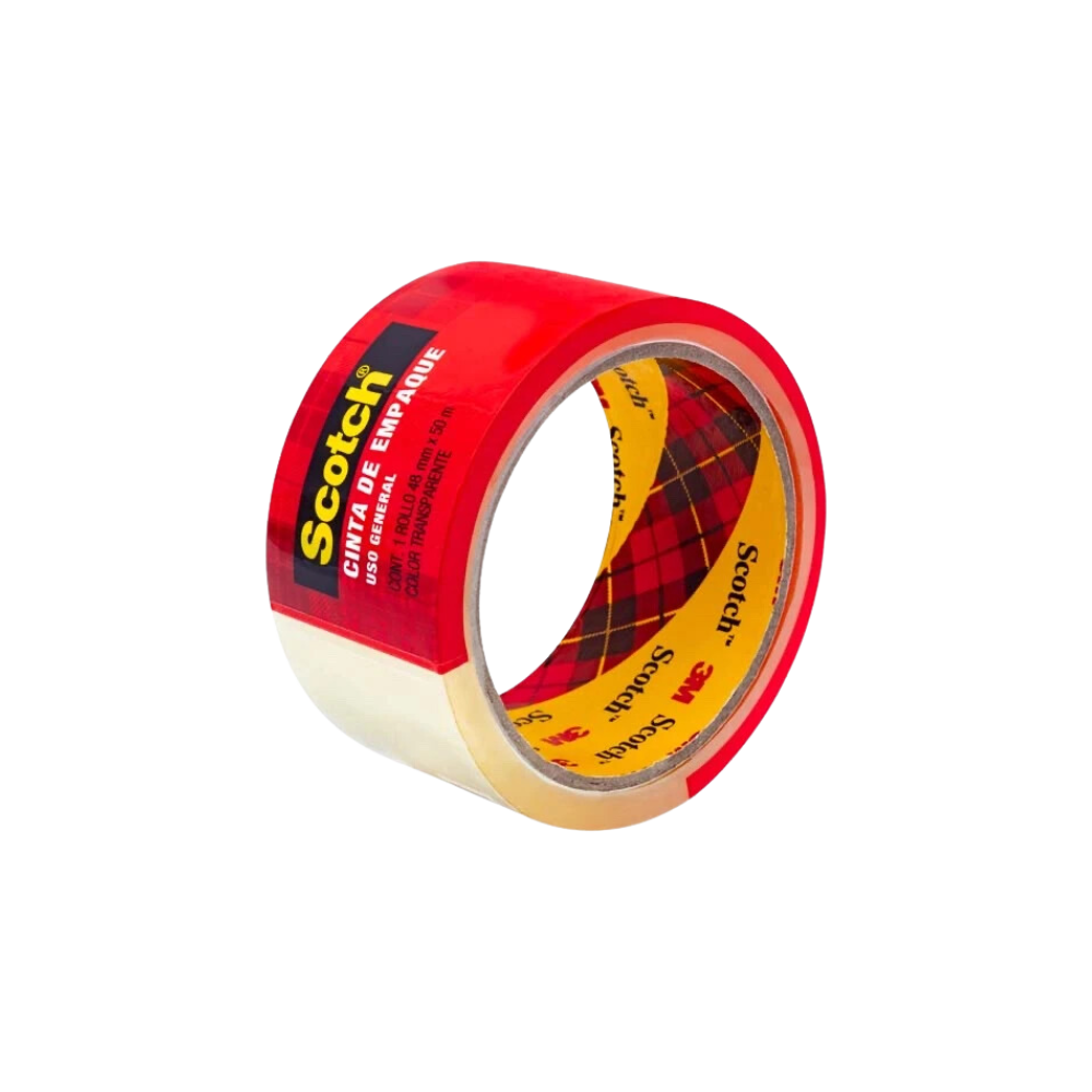 CINTA ADHESIVA TRANSPARENTE DE EMPAQUE MARCA SCOTCH MEDIDAS 48MM X 50M 1PIEZA MC500000872