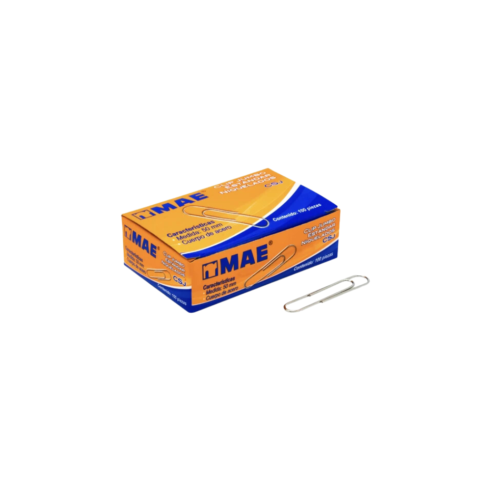 CLIP JUMBO MAE CAJA CON 100 CLIPS CSJ