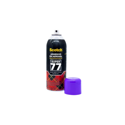 ADHESIVO EN AEROSOL SCOTCH SUPER 77 TRANSPARENTE DE ALTA ADHESIÓN 305GR 1PIEZA 70007071742