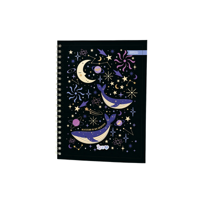 CUADERNO PROFESIONAL RAYA KYMA 200 HOJAS PASTA DURA ESPIRAL DOBLE METÁLICO 1 PIEZA CPD-200-RAY-LOVE
