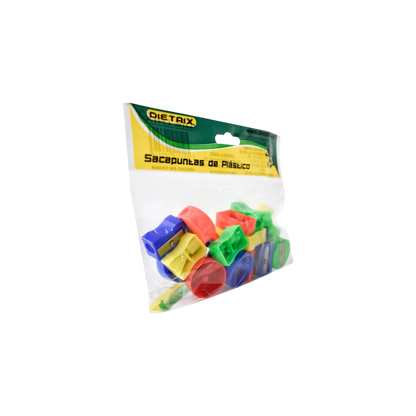 SACAPUNTAS PLÁSTICO MANUAL DIETRIX BOLSA CON 25 PIEZAS 6641