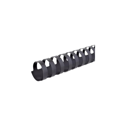 GUSANO DE ARILLOS PLÁSTICO COLOR NEGRO GBC DE 1 PULGADA PARA 171 A 200 HOJAS PAQUETE CON 25 PIEZAS M080610