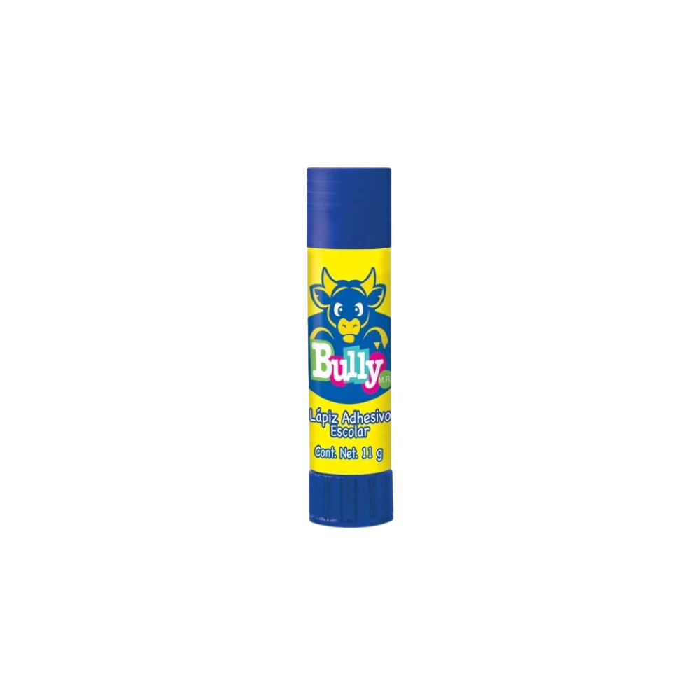 LÁPIZ ADHESIVO BLANCO MARCA BULLY BARRA DE 11GR PAQUETE CON 12 PIEZAS 2819072