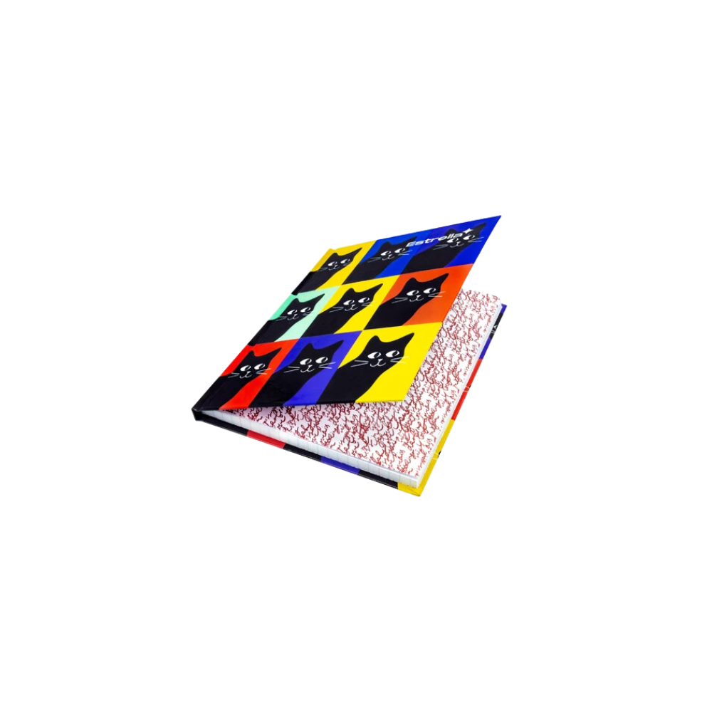 CUADERNO FORMA FRANCESA CUADRO GRANDE MARCA ESTRELLA PASTA DURA COSIDA 96 HOJAS 1 PIEZA 0068