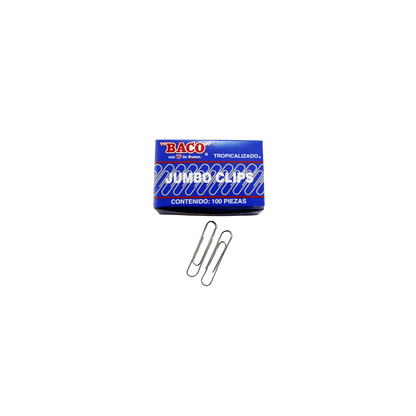 CLIP TROPICALIZADO JUMBO BACO CAJA CON 100 CLIPS PTCLB0006