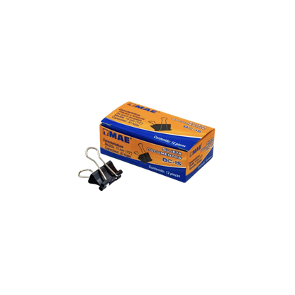 SUJETADOCUMENTOS MINI MAE CAPACIDAD DE HASTA 30 HOJAS CAJA CON 12 PIEZAS BC-15