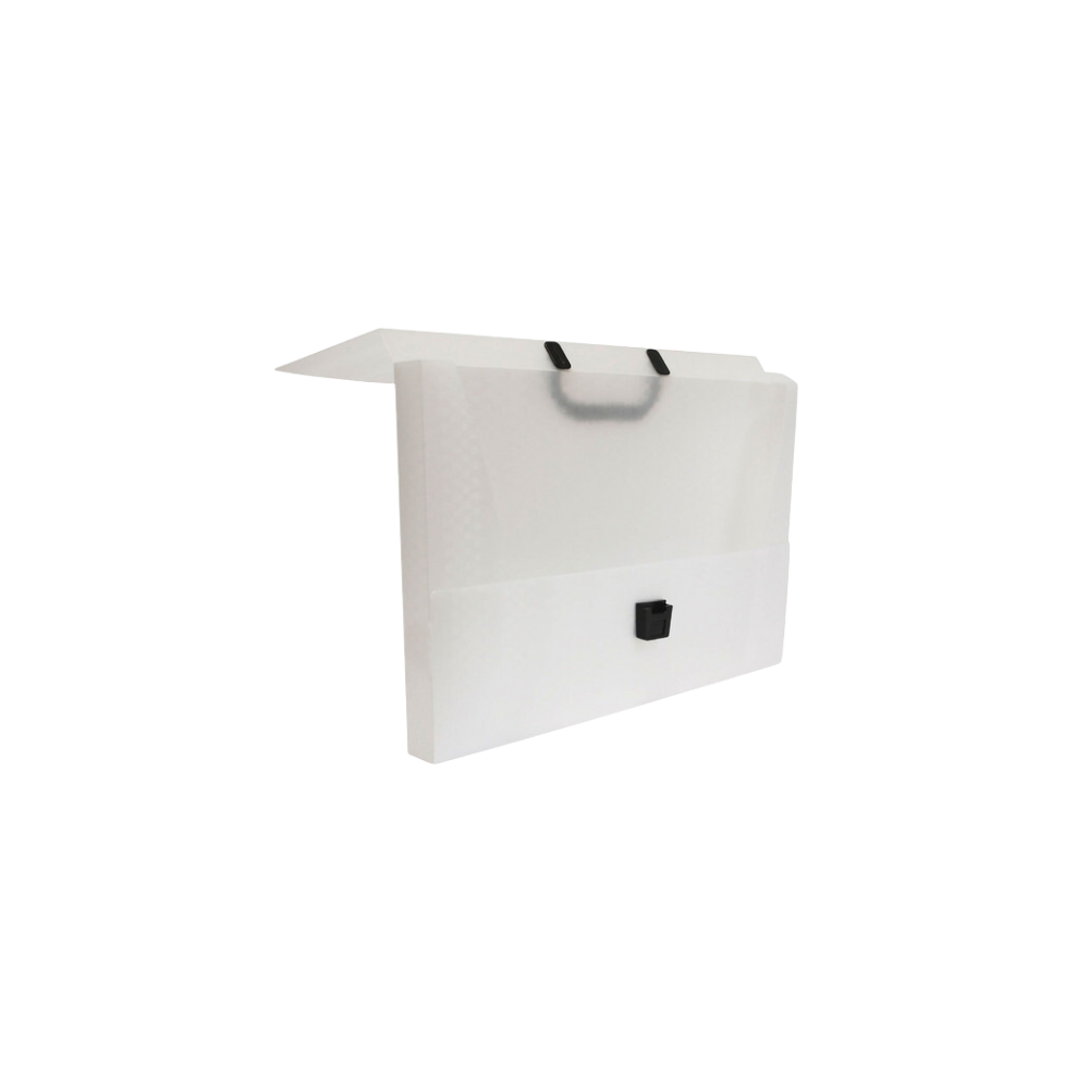 PORTALIBROS BLANCO POLIPROPILENO CON AGARRADERA Y BROCHE TAMAÑO OFICIO OXFORD 1 PIEZA  F915B