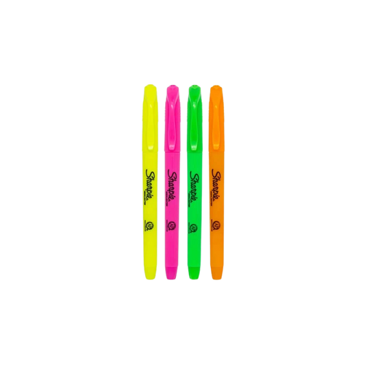 MARCATEXTOS FLUORESCENTE BASE AGUA SHARPIE COLORES SURTIDOS BLISTER CON 4 PIEZAS 1812723