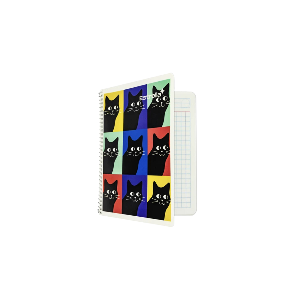 CUADERNO FORMA FRANCESA ESTRELLA 100 HOJAS CUADRO GRANDE ESPIRAL SENCILLO CONTINUO 1 PIEZA 0184