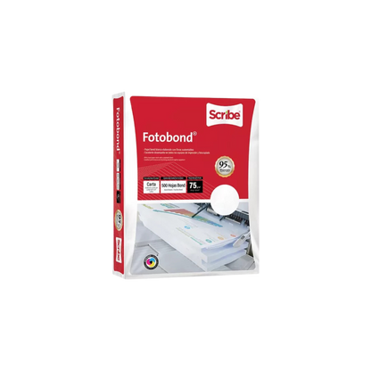 CAJA DE PAPEL FOTOBOND SCRIBE FOTOBOND BLANCO CARTA CAJA CON 5000 HOJAS 75GR 10000005277