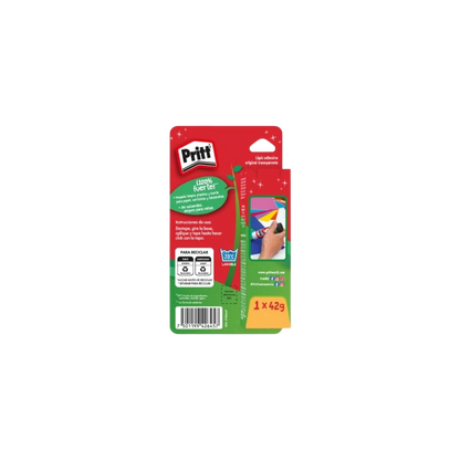 LÁPIZ ADHESIVO TRANSPARENTE PRITT BARRA DE 42GR 1 PIEZA 2780667
