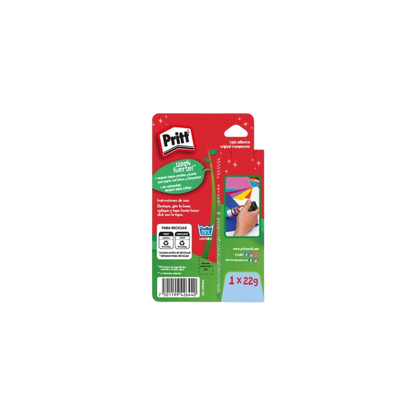 LÁPIZ ADHESIVO TRANSPARENTE PRITT BARRA DE 22GR 1 PIEZA 2780666