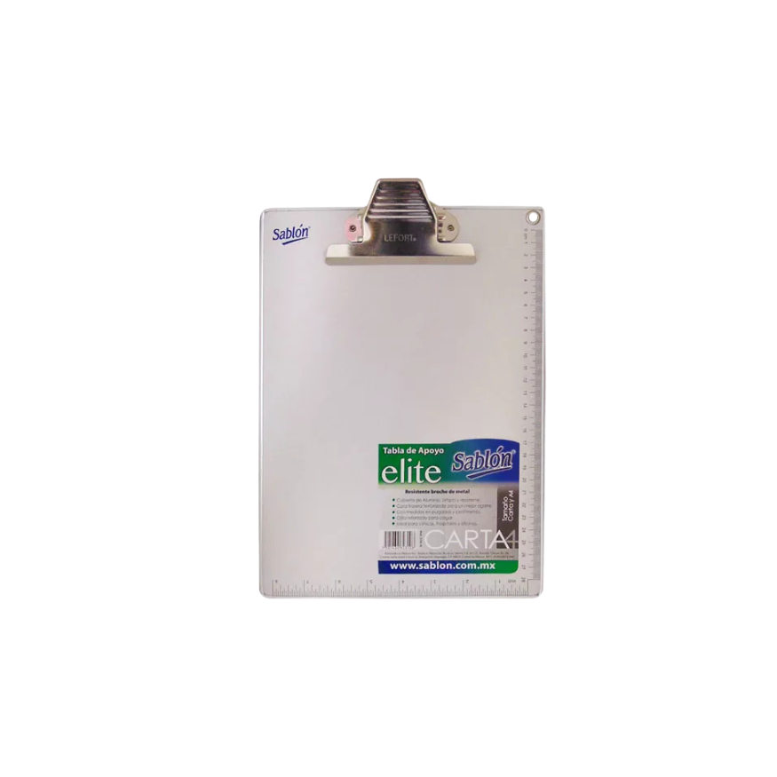 TABLA SUJETAPAPEL CARTA AZOR ALUMINIO