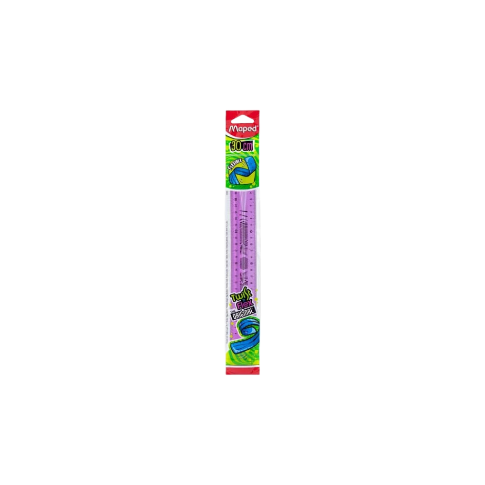 REGLA MAPED DE 30 CM COLORES SURTIDOS DE PLÁSTICO FLEXIBLE 1 PIEZA 3154140279004