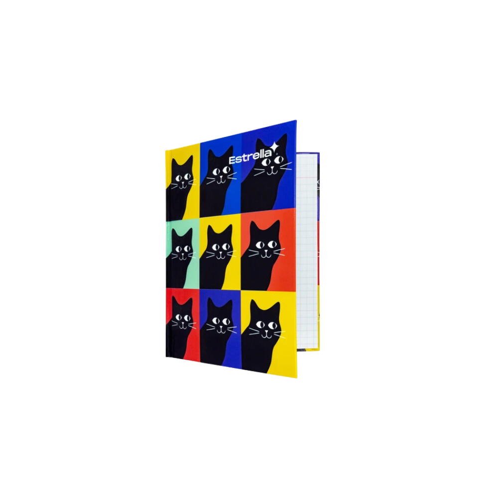 CUADERNO FORMA FRANCESA CUADRO GRANDE MARCA ESTRELLA PASTA DURA COSIDA 96 HOJAS 1 PIEZA 0068