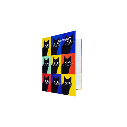 CUADERNO FORMA FRANCESA CUADRO GRANDE MARCA ESTRELLA PASTA DURA COSIDA 96 HOJAS 1 PIEZA 0068