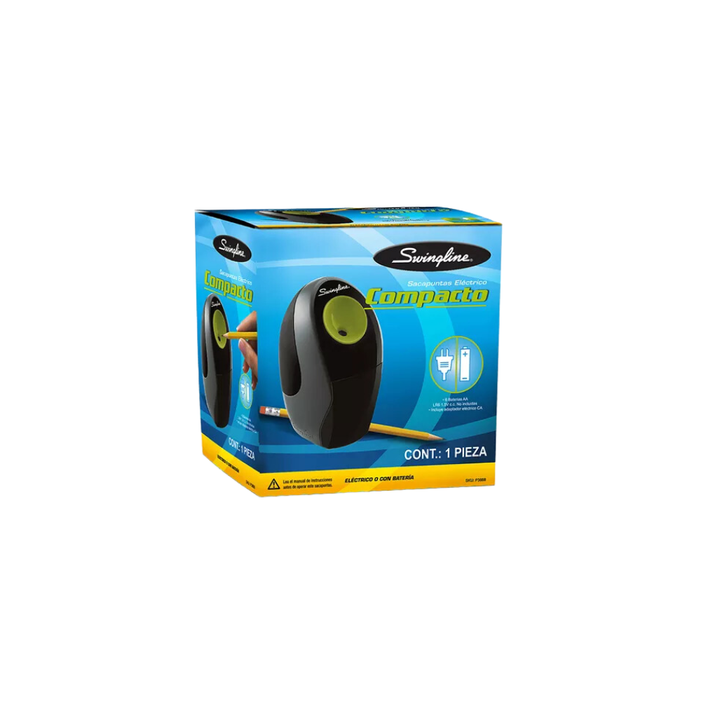 SACAPUNTAS PLÁSTICO ELECTRICO SWINGLINE 1 PIEZA P3888