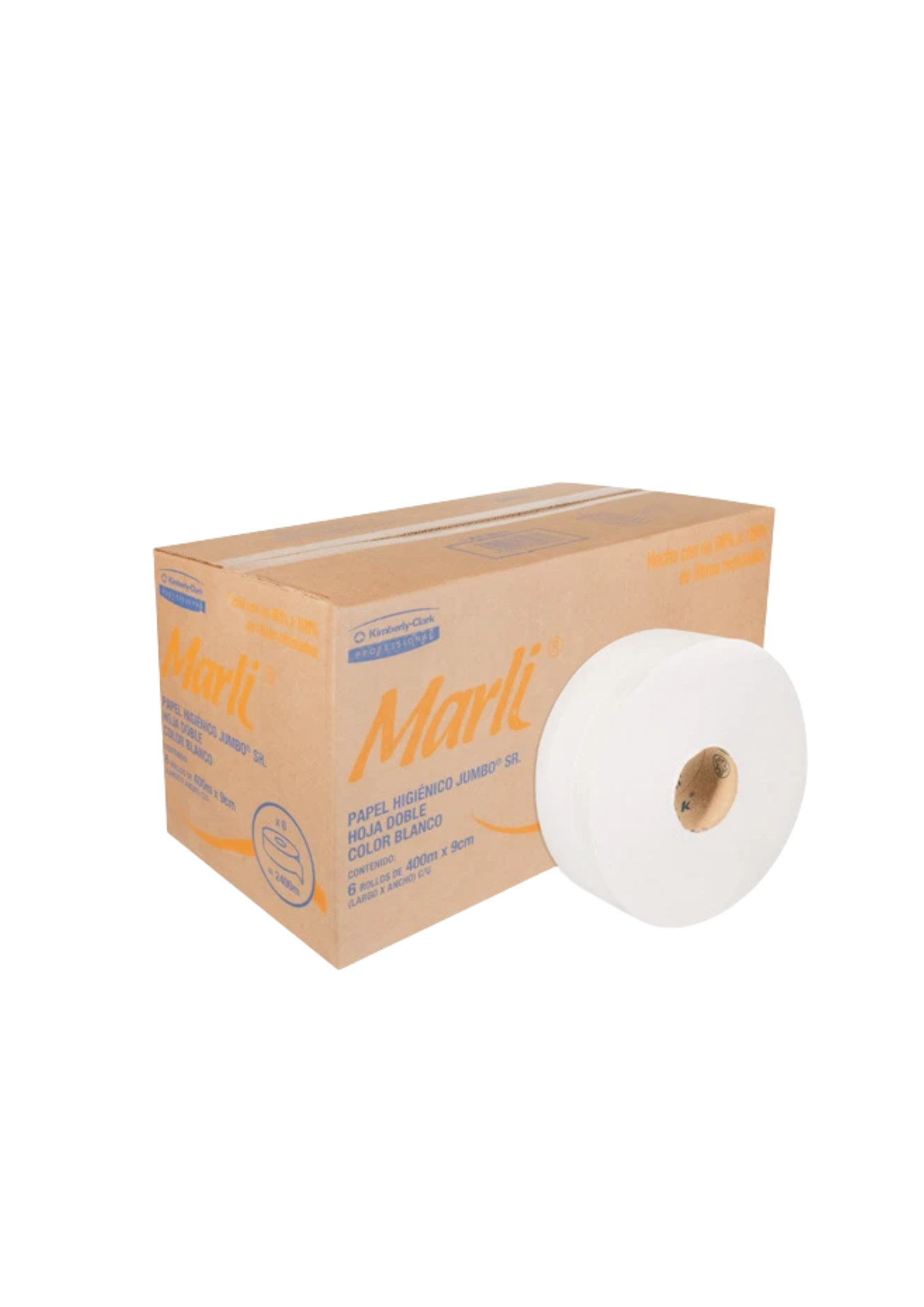 PAPEL HIGIENICO SR MARLI BLANCO DOBLE 400 M X 9 CM 6 PIEZAS CÓDIGO: 90510