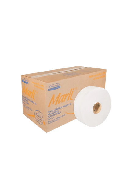 PAPEL HIGIENICO SR MARLI BLANCO DOBLE 400 M X 9 CM 6 PIEZAS CÓDIGO: 90510