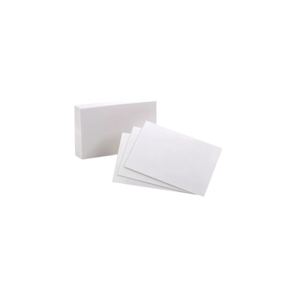 TARJETERO OXFORD PAPEL LENOX COLOR BLANCO TAMAÑO 4X6 PULGADAS 40