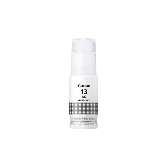 BOTELLA DE TINTA CANON GI 13BK COLOR NEGRO 70 ML 4695C001AA
