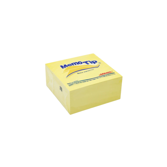 NOTA ADHESIVA REMOVIBLE JANEL MEMOTIP COLOR AMARILLO FORMA CUADRADA 400 HOJAS 6560303204